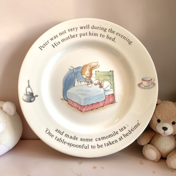 Wedgwood Other - Vintage Beatrix Potter Peter Rabbit Plate by Wedgwood of Etruria & Barlaston 7"
